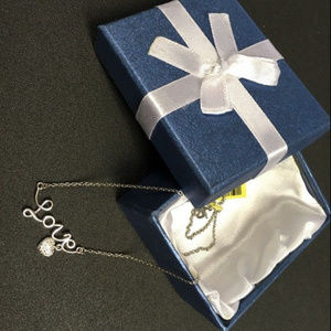 Simulated Diamond Love Necklace B411